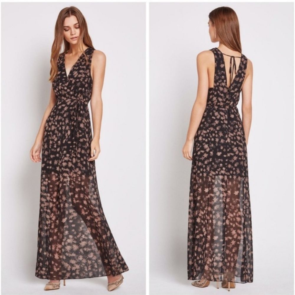 BCB Star Print Sheer Maxi